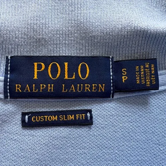 Light Blue Ralph Lauren Polo Custom Slim Fit Small SP - Picture 6 of 7